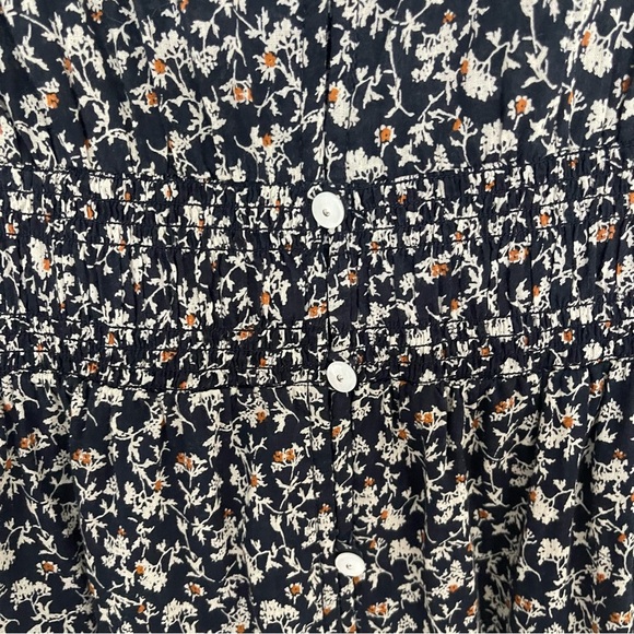 Veronica Beard Katari Floral Cotton Minidress Navy Multi - Picture 7 of 10